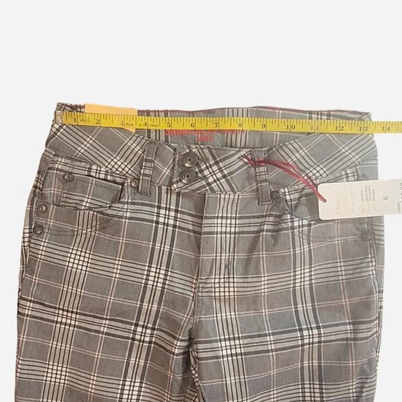 Sabrina Lauren Dress Pants Ankle Cut White/Charcoal Rose color size 6 - Picture 4 of 6